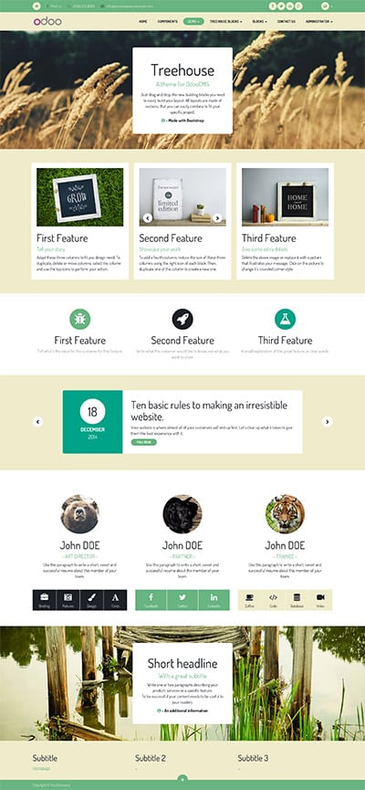 Odoo Treehouse Theme