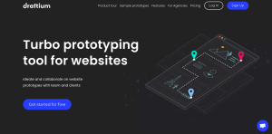 Draftium wireframe web design process