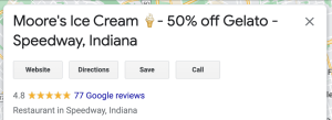 A Spam Listing in local SEO results